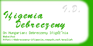 ifigenia debreczeny business card
